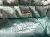 Herno Cashmere Trim Green Puffer Jacket size I 42 UK 10 US 6 ladies
