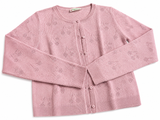 BONPOINT GIRLS’ PURE CASHMERE CHERRY-MOTIF CARDIGAN SIZE 12 YEARS children