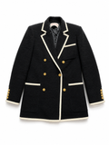 Valentino Black Tweed Jacket with Contrast Trim ladies