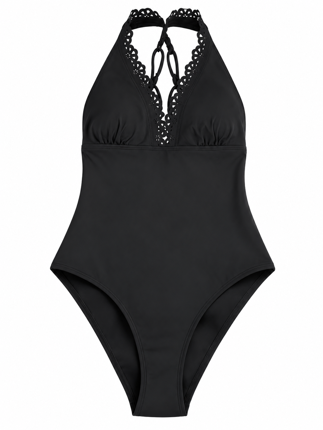 M&S Black Cut-Out Detail One-Piece Swimsuit – Size UK 10 ladies