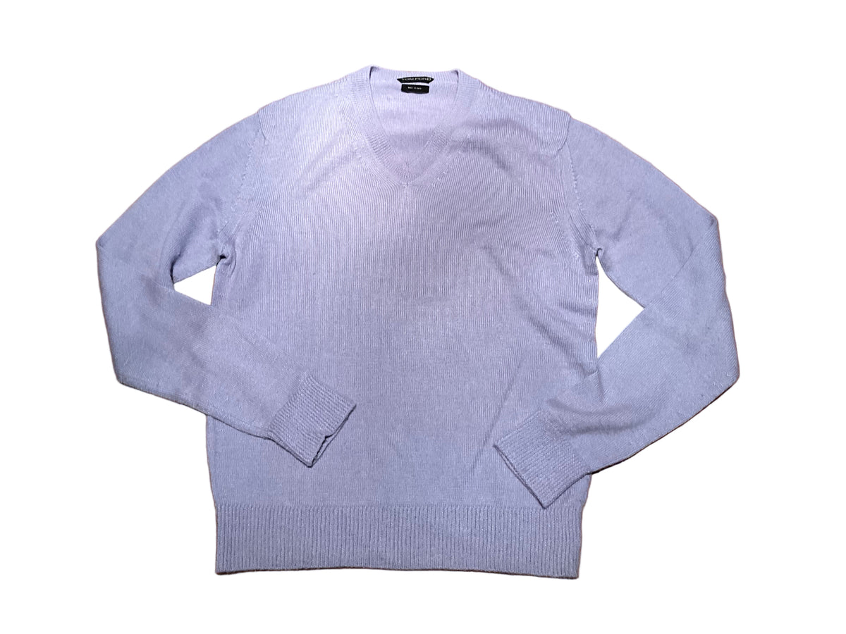 Tom Ford Alpaca & Silk Purple V neck Jumper Sweater Size 52 men