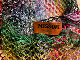Missoni Milano Multicolour Open-Knit Fringe Poncho – One Size ladies