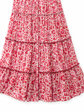 Poupette St Barth Ivy Floral Print Maxi Dress – Clay Red – XS ladies
