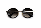 Prada Round Black Gold Oversized SPR50T 1AB-0A7 54-23-140 Sunglasses ladies