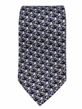 Hermès Paris Navy Blue Carousel Horse Jacquard 100% Silk Tie men