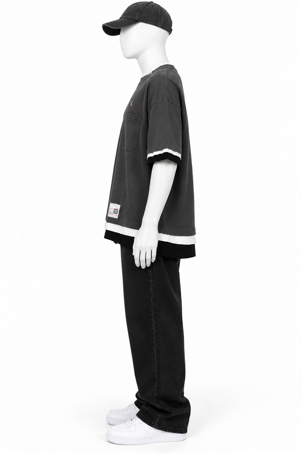 Maison Mihara Yasuhiro Men’s Distressed Layered Pocket T-Shirt – Size 44 men