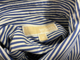 Michael Kors Pinstripe Cold Shoulder Shirts Top Size XS ladies
