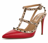 Valentino Garavani Rockstud T-Strap Pumps size 39 1/2 ladies