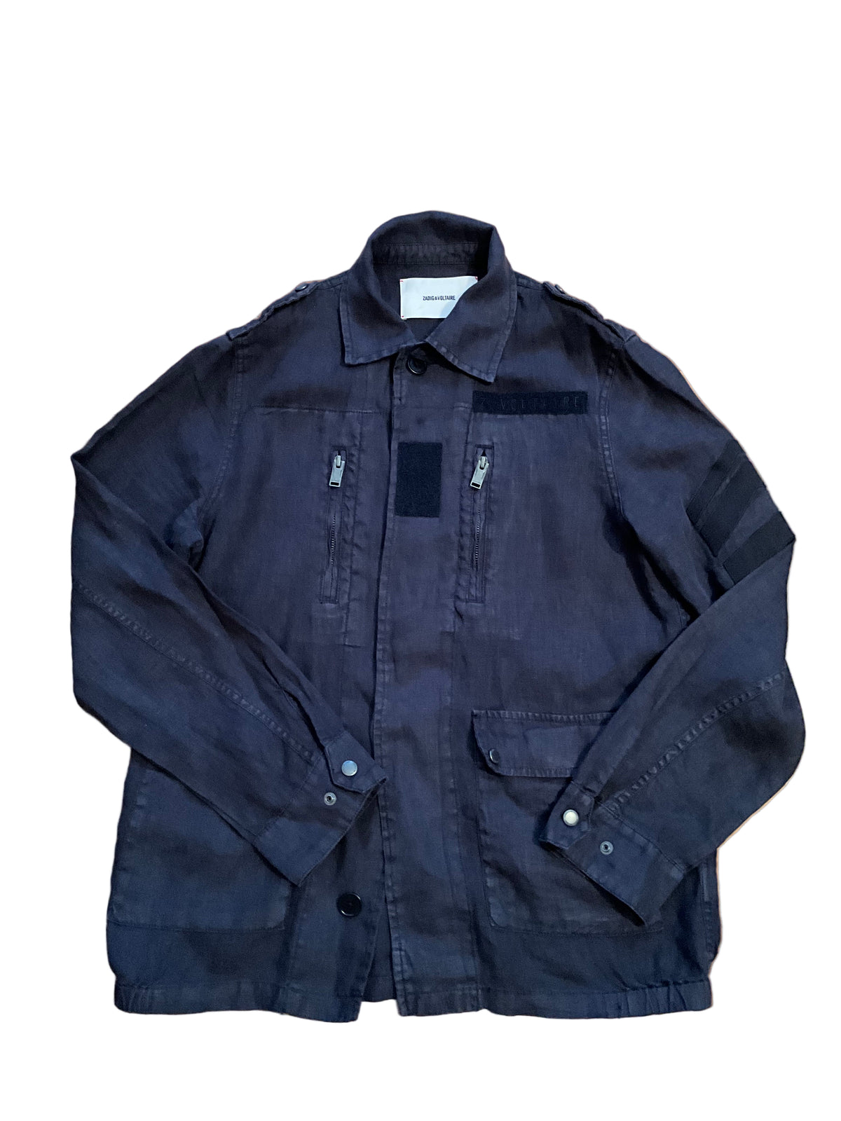 Zadig and Voltaire KIDO LIN LAVE Navy blue line shirt jacket size S small men