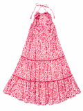 Poupette St Barth Ivy Floral Print Maxi Dress – Clay Red – XS ladies