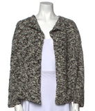 ESKANDAR Boucle Grey Wool Blend Cardigan Size S small ladies