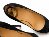 Christian Louboutin Black Suede Peep Toe Pumps – EU 36 ladies