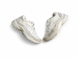 Chanel White & Grey Suede CC Logo Trainers / Sneakers – Size EU 36 ladies