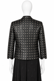 Zadig & Voltaire Défilé Verys Cuir Studs Black Leather Jacket – Size 40 ladies
