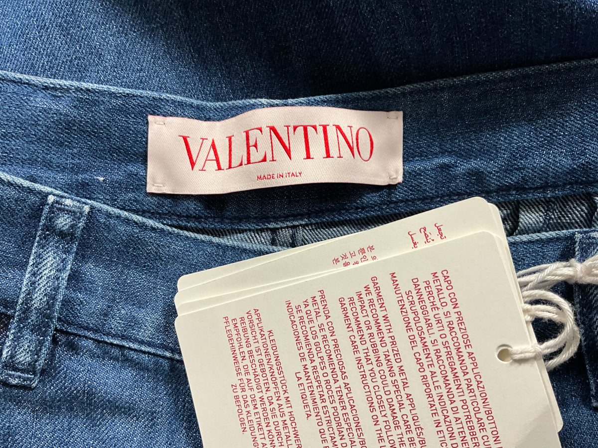 Valentino Chez Valentino 2025 High-rise wide-leg jeans denim size 30 ladies