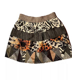 Diane von Furstenberg Meggy Patchwork Mixed-Media Skirt US 0 UK 4 XXS XS ladies