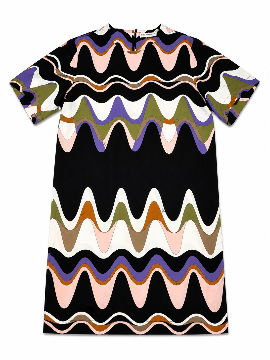Emilio Pucci Silk Waves Printed Mini Dress – Size M ladies