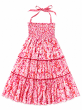 Poupette St Barth Floral Print Halterneck Midi Dress ladies