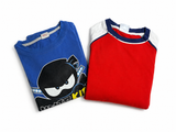 Lot of 2 Boys’ T-Shirts – Blue Ninja & Red Arsenal | Sizes 140 & 7–8 Years children