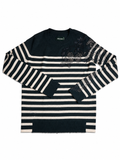 Zadig & Voltaire Crystal Embellished Cashmere Striped Pullover ladies