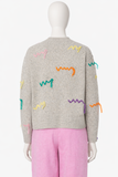 Mira Mikati Extra Fine Merino Wool Embroidered Pullover Sweater Jumper Size EU 38 ladies