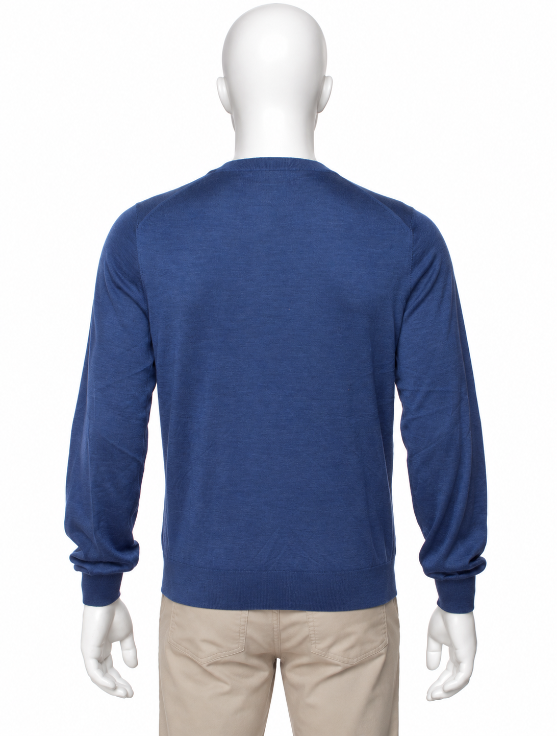 Brunello Cucinelli Blue Cashmere Silk Crewneck Jumper – IT 48 men
