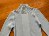 Safiyaa Cherine Ribbed-knit Turtleneck In Light Blue Jumper Sweater Size S ladies