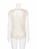 Herno Metallic Gold Linen Blend Top – Size IT 42 US 6 UK 10 ladies