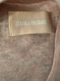 Zadig & Voltaire Crystal Wings Jumper Ida in Blush Pink ladies