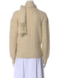 CHANEL Bombay Alpaca Including Scarf Knit Open Sweater Jumper F 42 UK 14 US 10 ladies