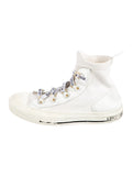 Christian Dior Technical Knit Calfskin Womens Walk'N'Dior High Top Sneakers 38 ladies