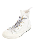 Christian Dior Technical Knit Calfskin Womens Walk'N'Dior High Top Sneakers 38 ladies
