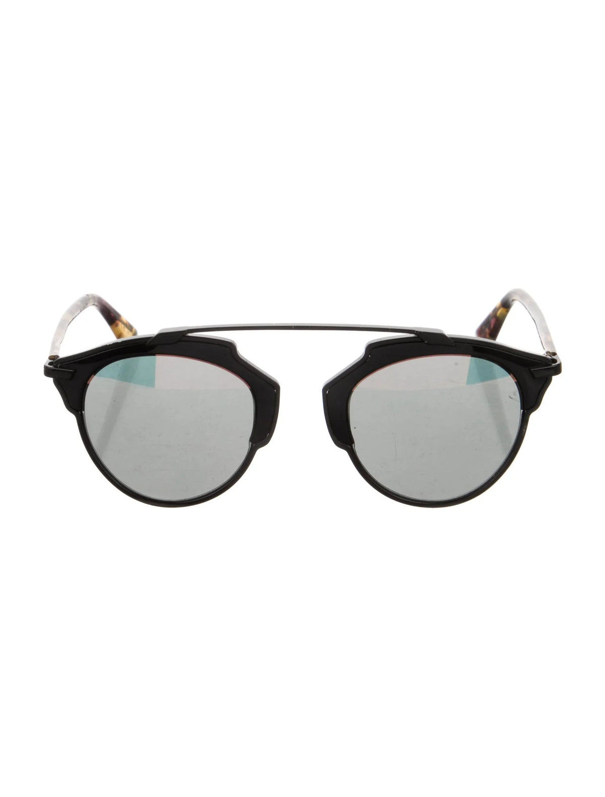 CHRISTIAN DIOR Tortoise Shell Acetate And Goldtone Metal So Real Brow Bar Sunglasses ladies
