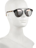 CHRISTIAN DIOR Tortoise Shell Acetate And Goldtone Metal So Real Brow Bar Sunglasses ladies