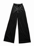 Calzedonia Black Glitter Velvet Flared Trousers – Size S ladies