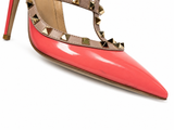 Valentino Garavani Rockstud T-Strap Patent Leather Pumps size 39  ladies