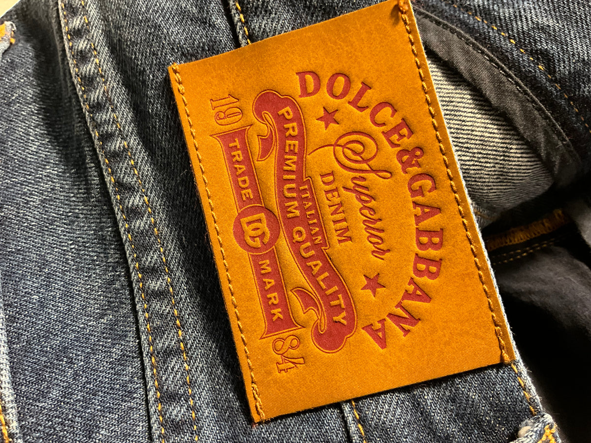 Dolce & Gabbana Men’s Blue Washed Regular Fit Jeans – Size IT 50 men