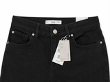 Mango Violet Flared High-Rise Jeans – Black ladies