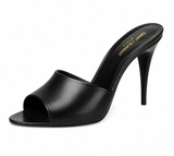 Saint Laurent LA 16 Leather Mules – Black – EU 39 ladies