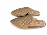 Valentino Garavani Light Pink Quilted Rockstud Spike Mules Size 39 ladies