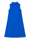 Silk chiffon blue pleated mini dress size 0 XXS ladies