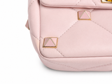 Valentino Garavani Roman Stud Quilted Leather Top Handle Bag ladies