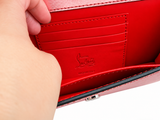 Christian Louboutin Loubi54 Metallic Pink Patent Leather Crossbody Clutch Bag ladies