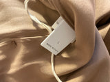 Brunello Cucinelli Champagne Silk Monili Belted Long Dress Size L large ladies