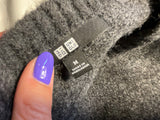 Uniqlo Grey Wool-Blend Oversized Knit Jumper size M medium ladies