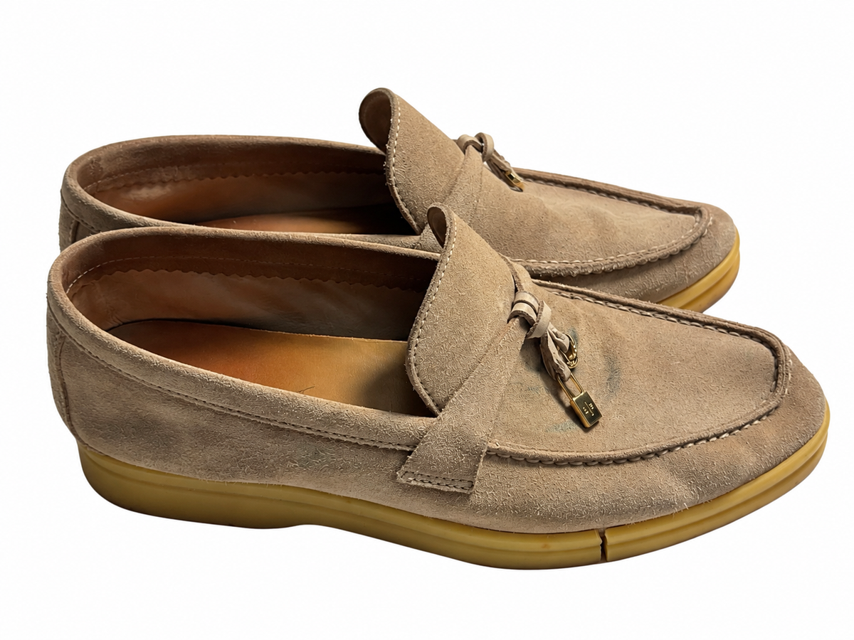 Loro Piana Summer Walk Suede Leather Loafers – Size 36 ladies