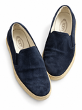 Tod’s Men’s Navy Suede Slip-On Loafers / Moccasins – Size 8 // 42 men