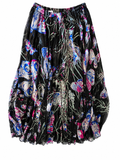 Emilio Pucci Silk Butterfly Print Pleated Maxi Skirt  – Size L ladies