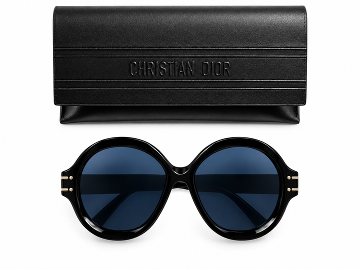 Christian Dior DiorSignature R1U Black Oversized Round Sunglasses ladies