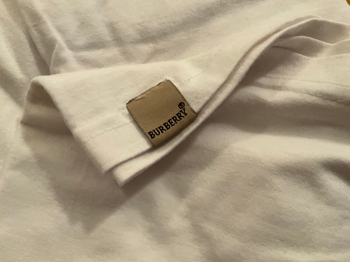 BURBERRY HOUSE CHECK PATTERN CREW NECK T-SHIRT SIZE M MEDIUM MEN